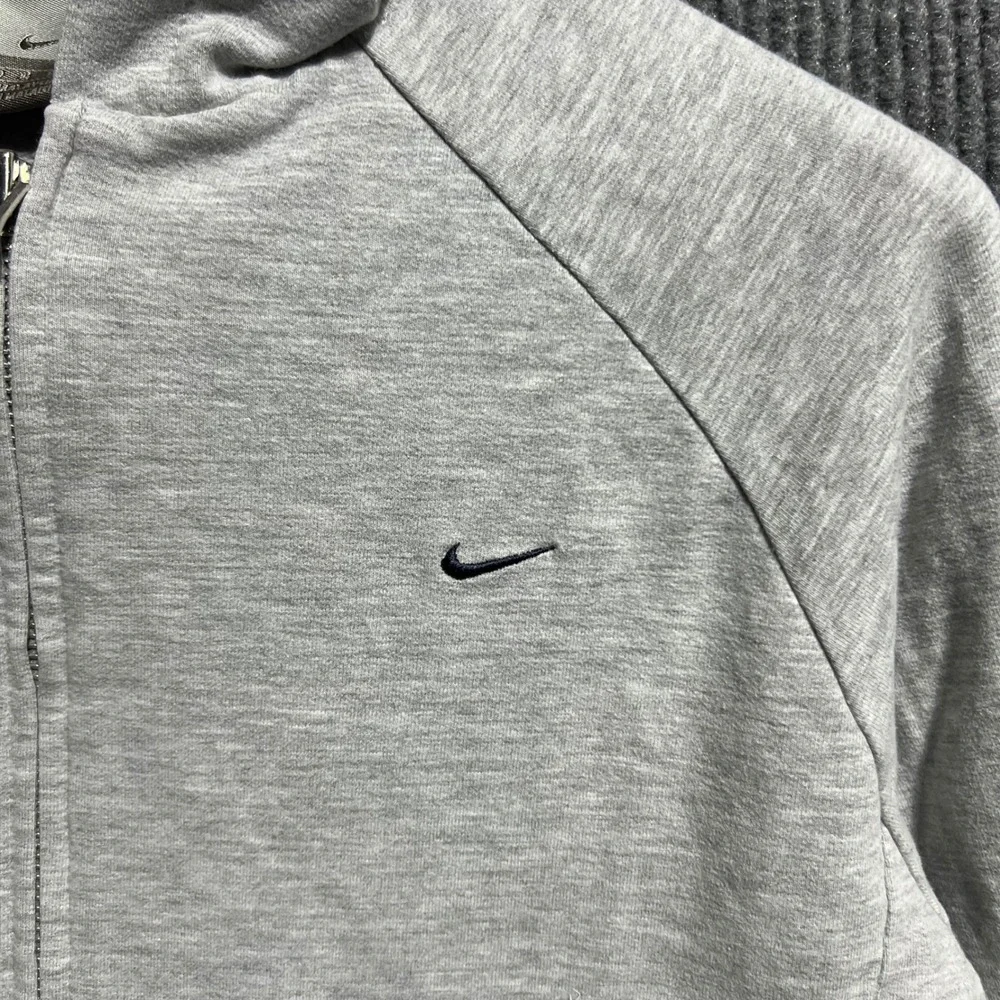 Vintage Nike Full Zip Hoodie Kids Size L 12-14 Grey Swoosh Logo‎ Athletic Y2K